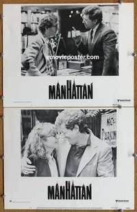 z558 MANHATTAN 2 movie lobby cards '79 Woody Allen, Diane Keaton