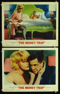 z582 MONEY TRAP 2 movie lobby cards '65 Glenn Ford, sexy Elke Sommer!