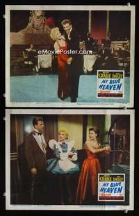 z597 MY BLUE HEAVEN 2 movie lobby cards '50 Betty Grable, Dan Dailey