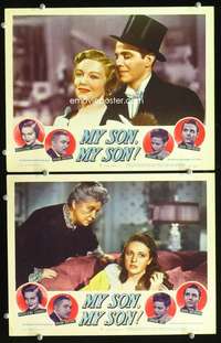 z599 MY SON MY SON 2 movie lobby cards R48 Madeleine Carroll, Hayward