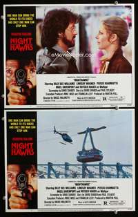 z618 NIGHTHAWKS 2 movie lobby cards '81 Stallone, Lindsay Wagner