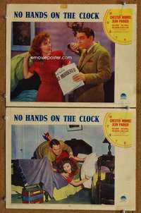 z621 NO HANDS ON THE CLOCK 2 movie lobby cards '41 Chester Morris