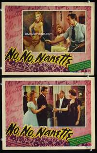 z625 NO, NO, NANETTE 2 movie lobby cards '40 sexy elegant Anna Neagle!