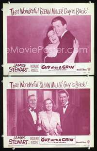 z623 NO TIME FOR COMEDY 2 movie lobby cards R54 Guy With a Grin!