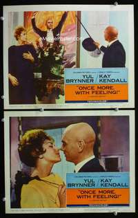 z640 ONCE MORE WITH FEELING 2 movie lobby cards '60 Brynner, Kendall