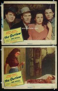 z651 OUTLAW 2 movie lobby cards '46 Jane Russell, Howard Hughes
