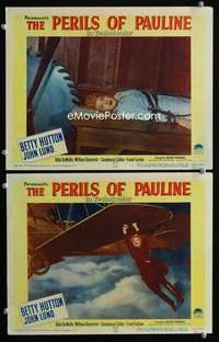 z667 PERILS OF PAULINE 2 movie lobby cards '47 Betty Hutton in danger!