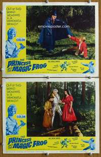 z679 PRINCESS & THE MAGIC FROG 2 movie lobby cards '66 wacky fantasy!