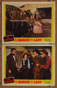 z003 RANGER & THE LADY 2 movie lobby cards '40 Roy Rogers, Julie Bishop
