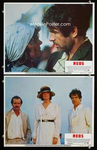 z699 REDS 2 movie lobby cards '81 Warren Beatty, Keaton, Nicholson