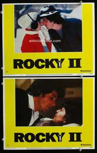 z724 ROCKY II 2 movie lobby cards '79 Sylvester Stallone, Talia Shire