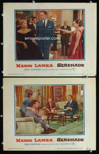 z757 SERENADE 2 movie lobby cards '56 Mario Lanza, Vincent Price