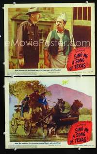 z789 SING ME A SONG OF TEXAS 2 movie lobby cards '45 Beery, Summerville