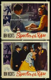 z817 SPECTER OF THE ROSE 2 movie lobby cards '46 Judith Anderson, Hecht