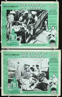 z831 STORY OF DR. WASSELL 2 movie lobby cards R59 Gary Cooper, DeMille