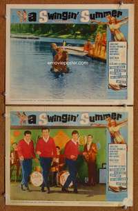 z853 SWINGIN' SUMMER 2 movie lobby cards '65 Gary Lewis & the Playboys!
