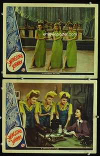 z854 SWINGTIME JOHNNY 2 movie lobby cards '43 Andrews Sisters, Harriet