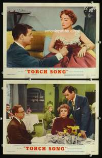 z902 TORCH SONG 2 movie lobby cards '53 Joan Crawford, Michael Wilding