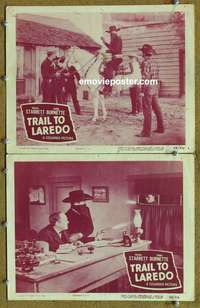 z905 TRAIL TO LAREDO 2 movie lobby cards '48 Starrett as Durango Kid!