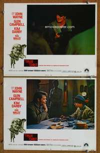 z915 TRUE GRIT 2 movie lobby cards '69 John Wayne, Darby, Campbell