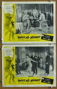 z920 TWIST ALL NIGHT 2 movie lobby cards '62 dancing June Wilkinson!