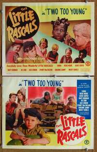 z926 TWO TOO YOUNG 2 movie lobby cards R50 Our Gang, Little Rascals