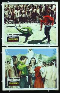 z673 PONY SOLDIER 2 movie lobby cards '52 RCMP Mountie Tyrone Power!