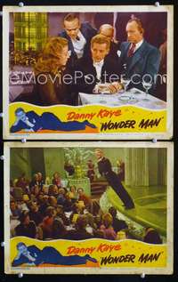 z982 WONDER MAN 2 movie lobby cards '45 Danny Kaye, Virginia Mayo