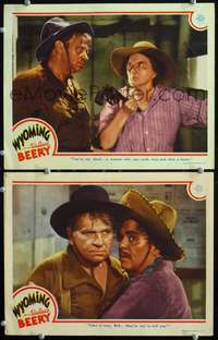 z988 WYOMING 2 movie lobby cards '40 Wallace Beery, Leo Carrillo