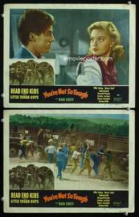 z996 YOU'RE NOT SO TOUGH 2 movie lobby cards R40s Halop, Dead End Kids