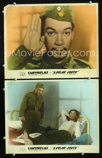 z034 A VOLAR JOVEN 2 movie Mexican lobby cards '47 Cantinflas in Army!