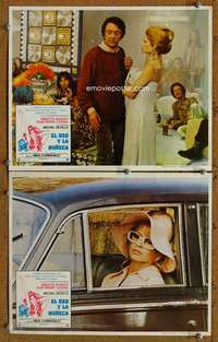 z086 BEAR & THE DOLL 2 movie Mexican lobby cards '70 Brigitte Bardot