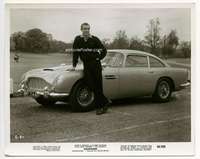 a019 GOLDFINGER candid 8x10 movie still '64 Connery by Aston Martin!