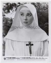 a370 NUN'S STORY 8x10 movie still '59 religious Audrey Hepburn c/u!