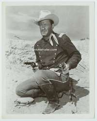 a564 WILLIAM HOLDEN 8x10 movie still '50s as cowboy with guns drawn!