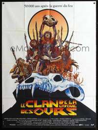 b398 CLAN OF THE CAVE BEAR French one-panel movie poster '86 different art!