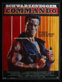 b399 COMMANDO French one-panel movie poster '85 Arnold Schwarzenegger