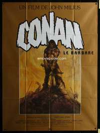 b400 CONAN THE BARBARIAN French 1p '82 classic Frank Frazetta art from his paperback book cover!
