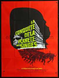 b403 CONQUEST OF THE PLANET OF THE APES French one-panel movie poster '72