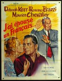 b406 COUNT YOUR BLESSINGS French one-panel movie poster '59 Kerr,Soubie art
