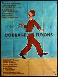 b408 COURAGE FUYONS French one-panel movie poster '79 fantastic Savignac art!