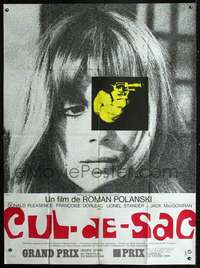 b416 CUL-DE-SAC French one-panel movie poster '66 Roman Polanski, Dorleac