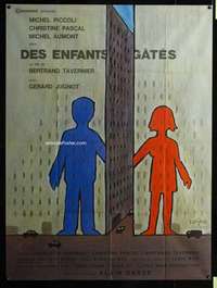 b420 DES ENFANTS GATES French one-panel movie poster '77 cool Savignac art!