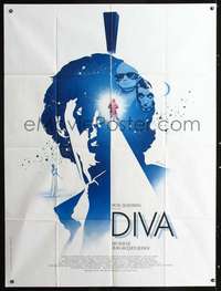 b427 DIVA French one-panel movie poster '82 Beineix, cool Ferracci art!