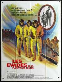 b442 ESCAPE FROM THE PLANET OF THE APES French one-panel movie poster '71