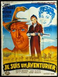 b451 FAR COUNTRY French one-panel movie poster '55 different Belinsky art!