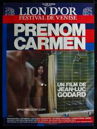 b457 FIRST NAME CARMEN French one-panel movie poster '83 Jean-Luc Godard