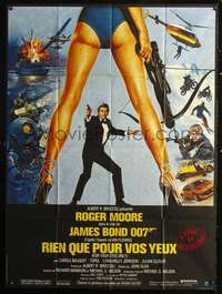 b462 FOR YOUR EYES ONLY French one-panel movie poster '81 James Bond!