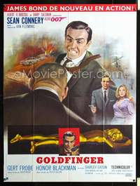 b480 GOLDFINGER French one-panel movie poster R80s James Bond by Mascii!