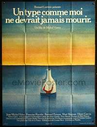 b492 GUY LIKE ME SHOULD NEVER DIE French one-panel movie poster '76Folon art